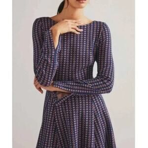 NWT Anthropologie Jacquard A-Line Sweater Dress